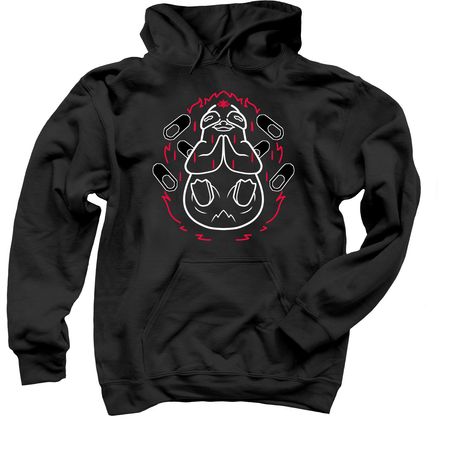 WRONG PILLS! ? (Bright Theme), a Black Pullover Hoodie