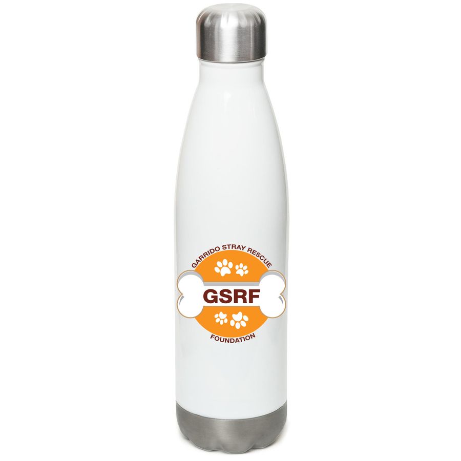 GSRF Water Bottle, a White Stainless Steel Water Bottle