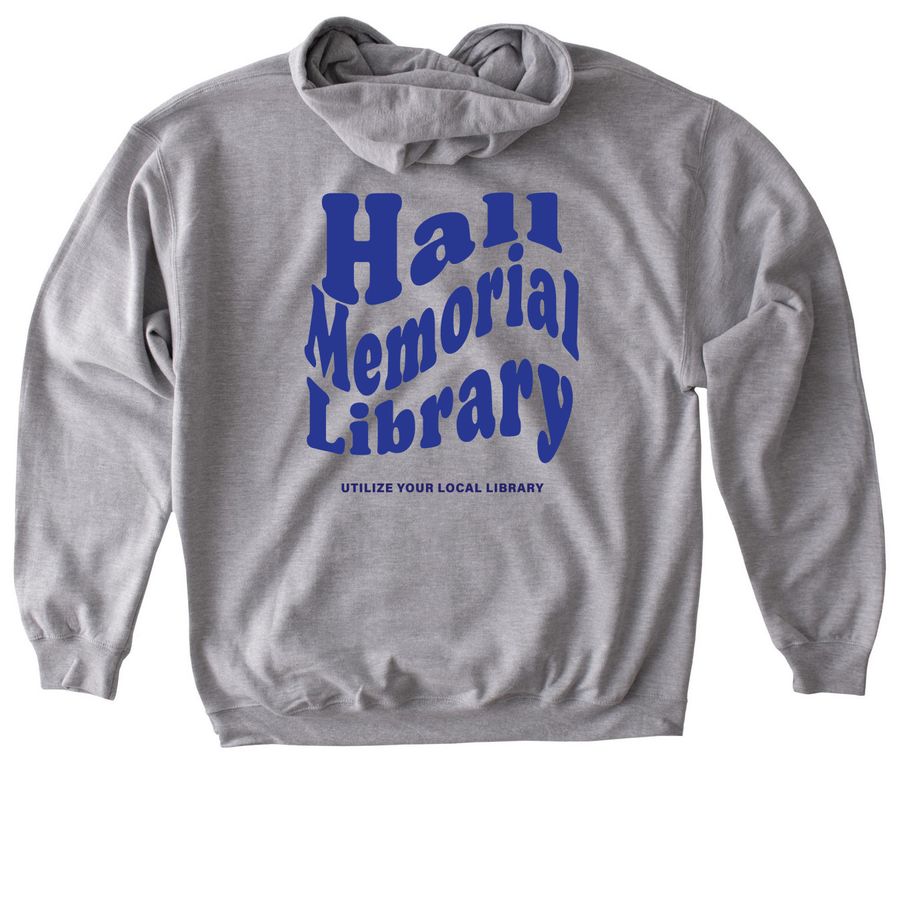 Wavy HML Dark, a Sport Grey Gildan Softstyle Pullover Hoodie (back-view)