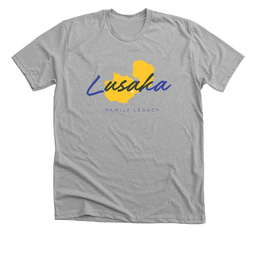 Lusaka Retro T-Shirt, a Athletic Heather Premium Unisex Tee