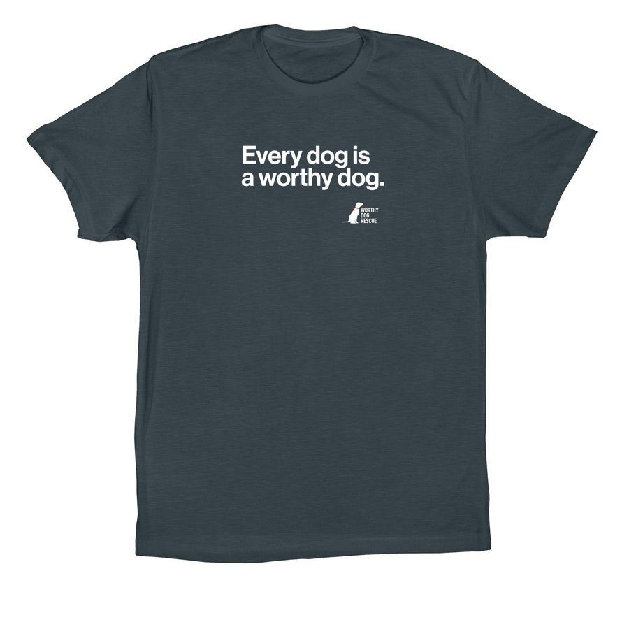 Worthy Dog Rescue Fall Fundraiser, a Dark Grey Premium Cotton Tee