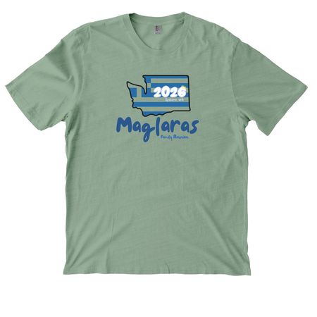 Adult Shirts: Front Design, a Lichen Green Allmade Organic Cotton Mineral Dye Tee