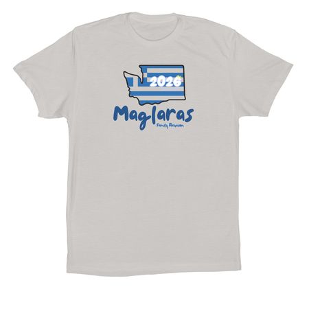 Adult Shirts: Front Design, a Solid Athletic Grey Premium Cotton Tee