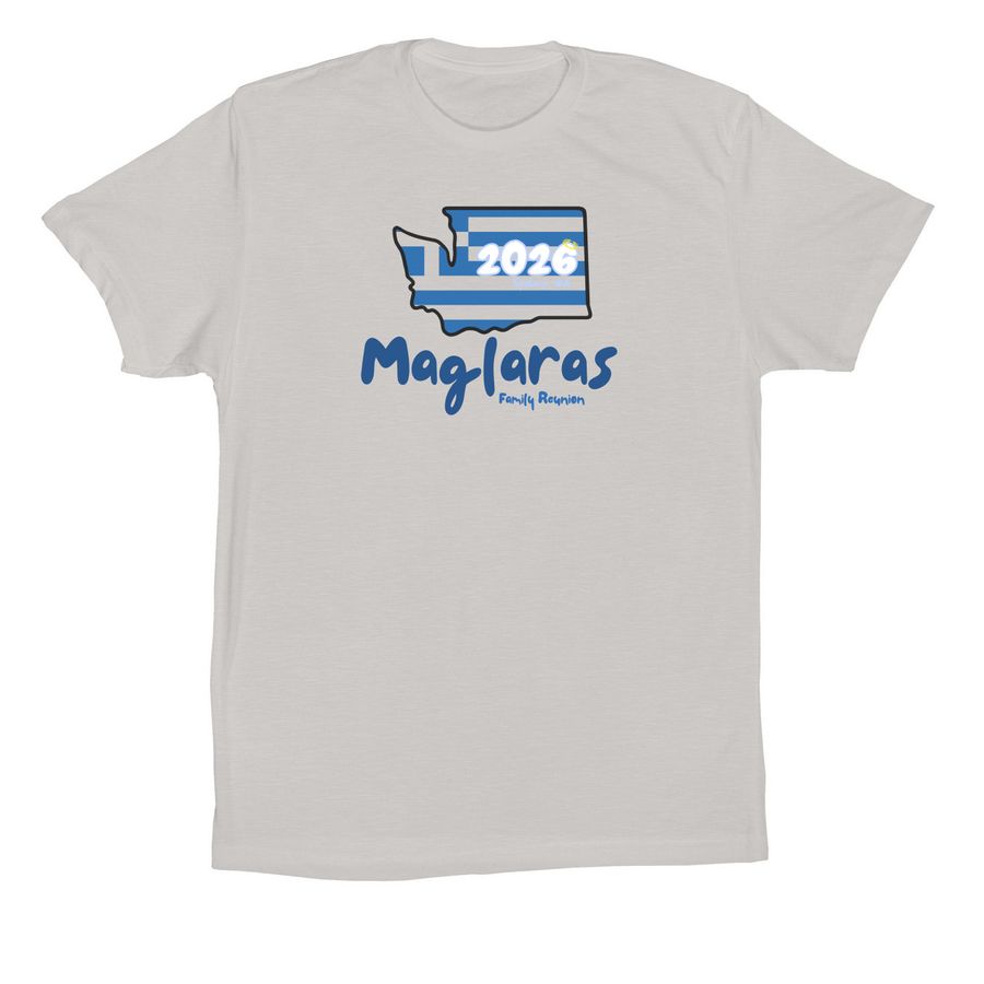 Adult Shirts: Front Design, a Solid Athletic Grey Premium Cotton Tee