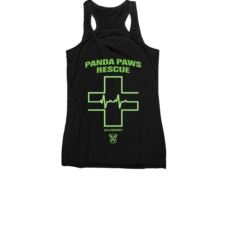 Emergency Care Fund PPR Neon Green, a Black Women's Racerback