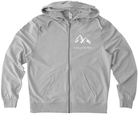 Hand Drawn Knight, a Granite Grey Heather Allmade Organic French Terry Zip Up Hoodie