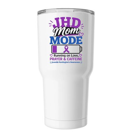 JHD Mom Mode Tumbler, a White Insulated Tumbler