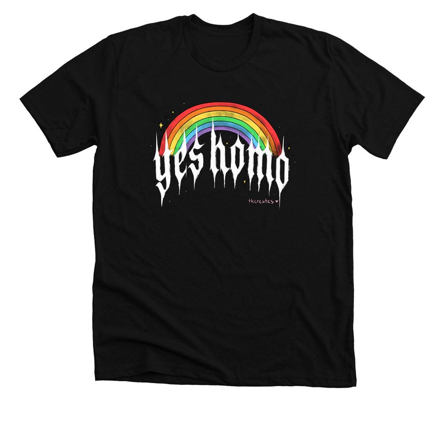 Yes Homo pride&nbsp;, a Solid Black Blend Premium Unisex Tee