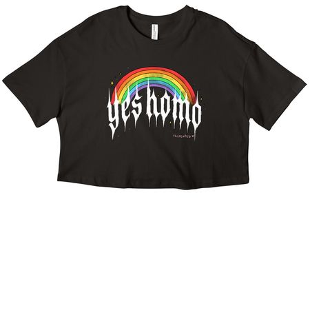 Yes Homo pride&nbsp;, a Black Women?s Cropped Cotton Tee