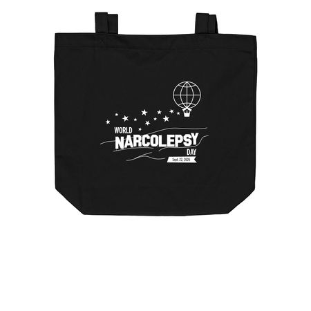 World Narcolepsy Day 2026 - Tote Bags, a Black Organic Cotton Tote Bag