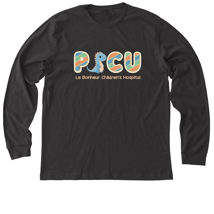 PICU Dino, a Dark Grey Heather Premium Long Sleeve Tee