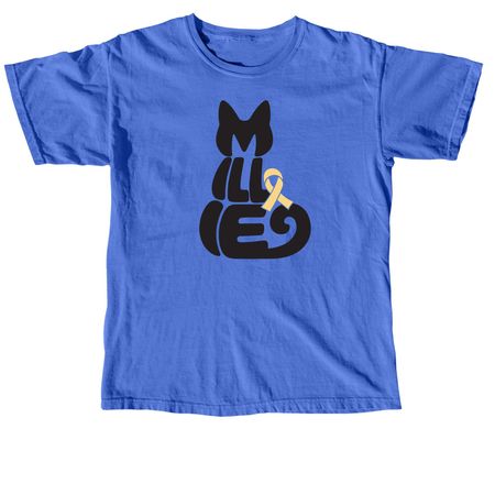 Team Millie: Millie Cat, a Flo Blue Comfort Colors Unisex Tee