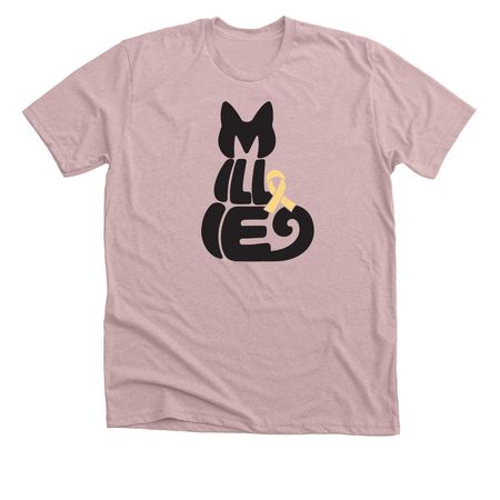 Team Millie: Millie Cat, a Heather Pink Gravel Premium Unisex Tee