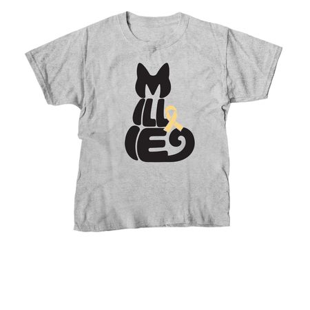 Team Millie: Millie Cat, a Sport Grey Youth Unisex Tee