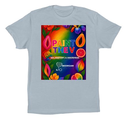 PRIDE Paint the V, a Light Blue Premium Cotton Tee