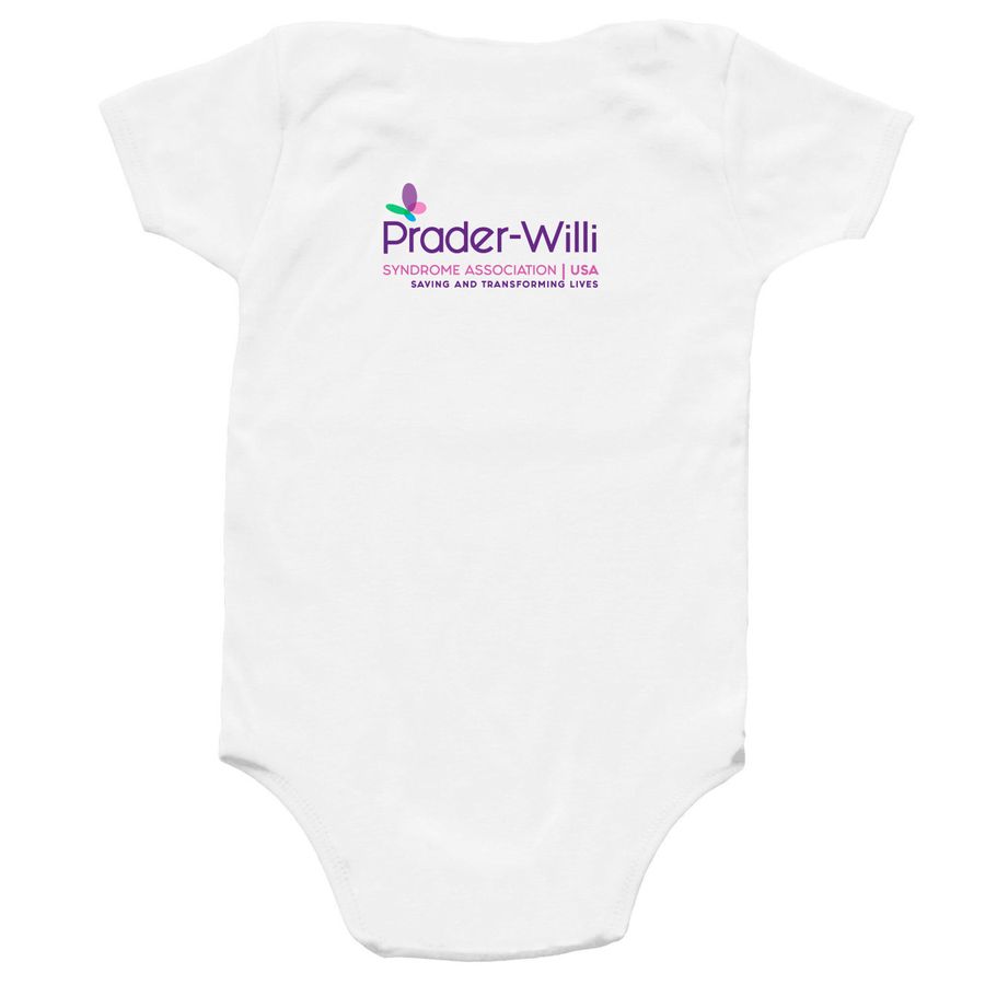 PWS is Rare but HOPE is not Onesie, a White Infant Onesie (back-view)