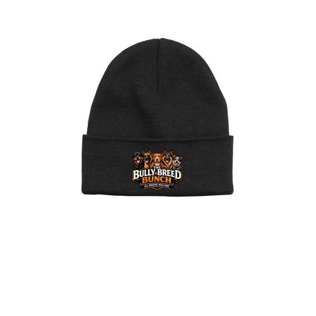 The Bully Breed Bunch, a Black Printed Base Camp Beanie