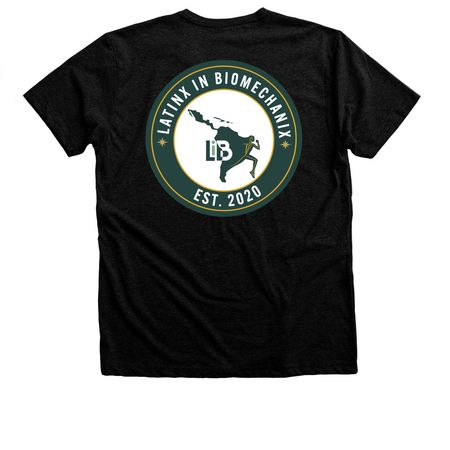 Full Color Logo, a Black Heather Premium Unisex Tee