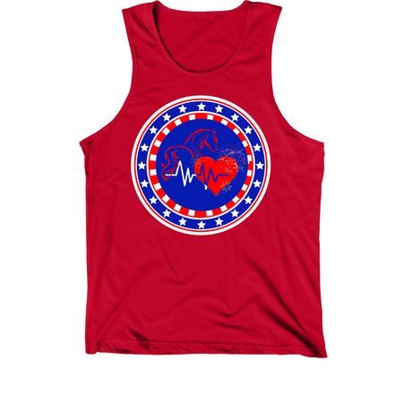 Star Spangled Main Logo, a Red Premium Cotton Tank