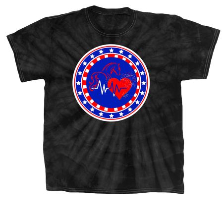 Star Spangled Main Logo, a Black Classic Tie Dye Tee