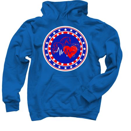 Star Spangled Main Logo, a Royal Blue Pullover Hoodie