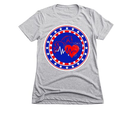 Star Spangled Main Logo, a Dark Heather Grey Women's Slim Fit Tee