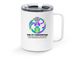 Consortium travel mug, a White Stainless Steel Travel Mug