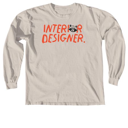 Roxy Raccoon, a Ivory Comfort Colors Long Sleeve Tee