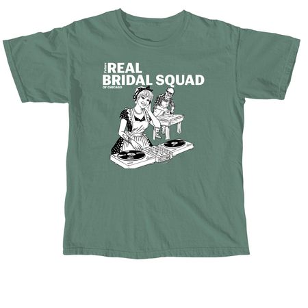 Bridal Squad, a Light Green Comfort Colors Unisex Tee