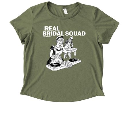 Bridal Squad, a Olive You Green Allmade Eco Triblend Women?s Scoop Neck Tee