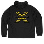ConstrictorX Windbreaker, a Black Quarter-Zip Windbreaker (back-view)