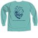 Where the Heart Meets the Harbor-Navy, a Chalky Mint Comfort Colors Long Sleeve Tee (back-view)