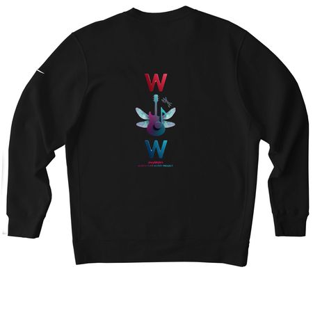 Worth Over Worry Project, a Black Nike Club Fleece Crewneck Sweatshirt