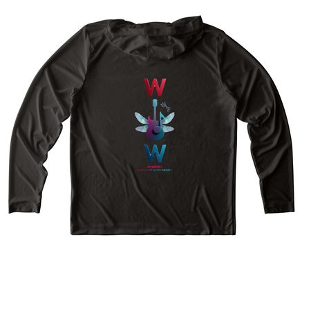 Worth Over Worry Project, a Black UV Performance Long Sleeve Hoodie