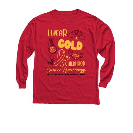I Wear Gold????, a Red Youth Long Sleeve Tee