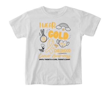 I Wear Gold????, a White Comfort Colors Youth Tee