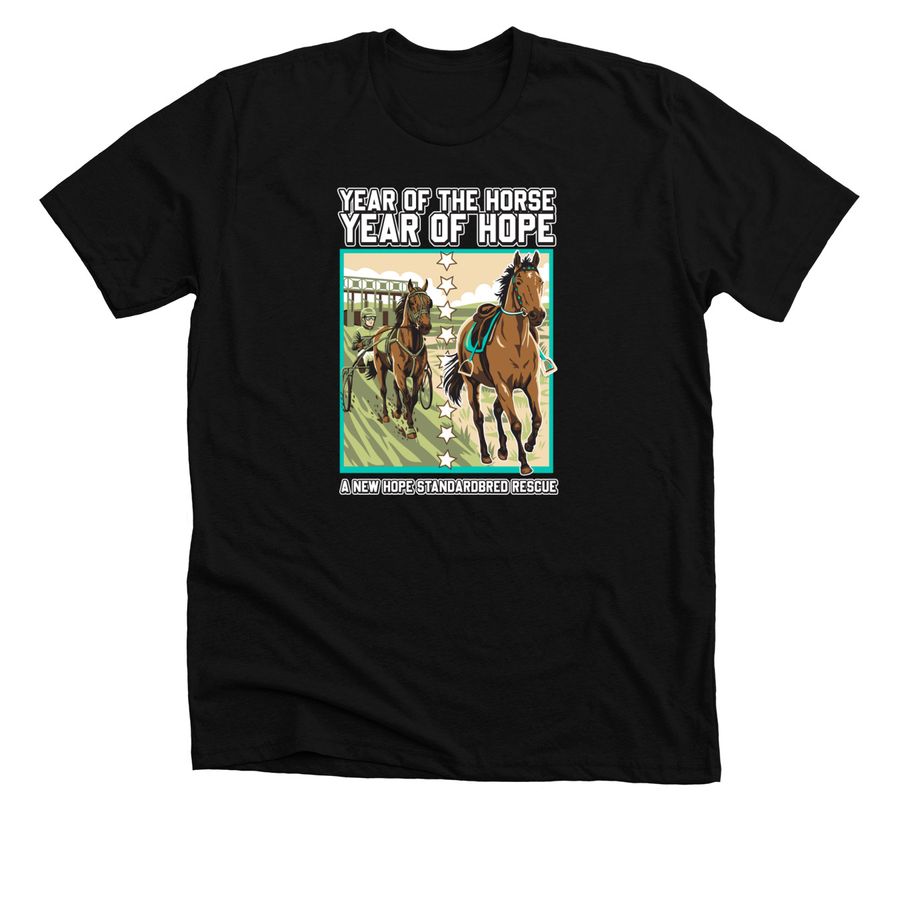 A New Hope Standardbred Rescue, a Solid Black Blend Premium Unisex Tee