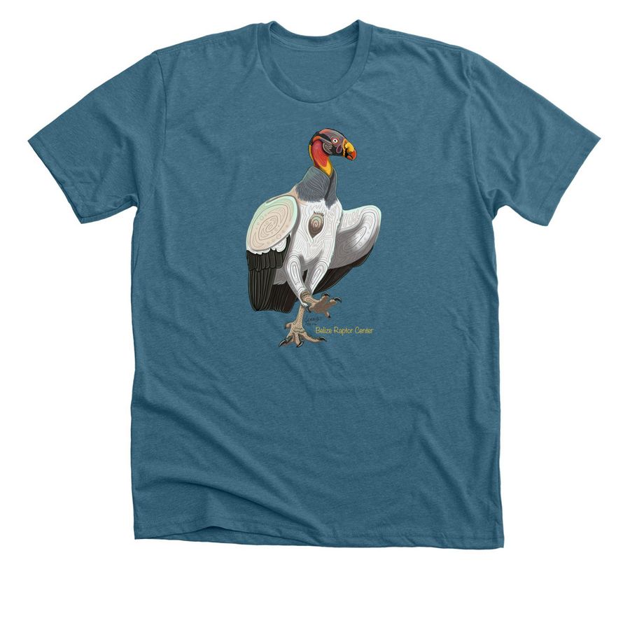 Belize Raptor Center - King Vulture, a Heather Deep Teal Premium Unisex Tee