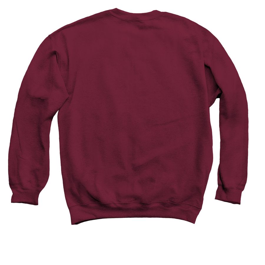 Besties Book Club (white logo), a Maroon Crewneck Sweatshirt (back-view)