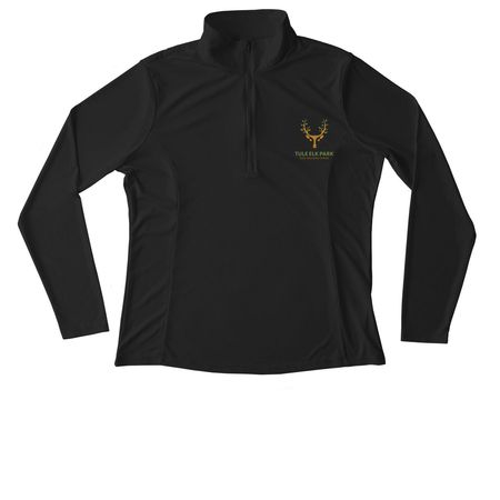 Winter Collection, a Black Women's Performance Quarter Zip Pullover