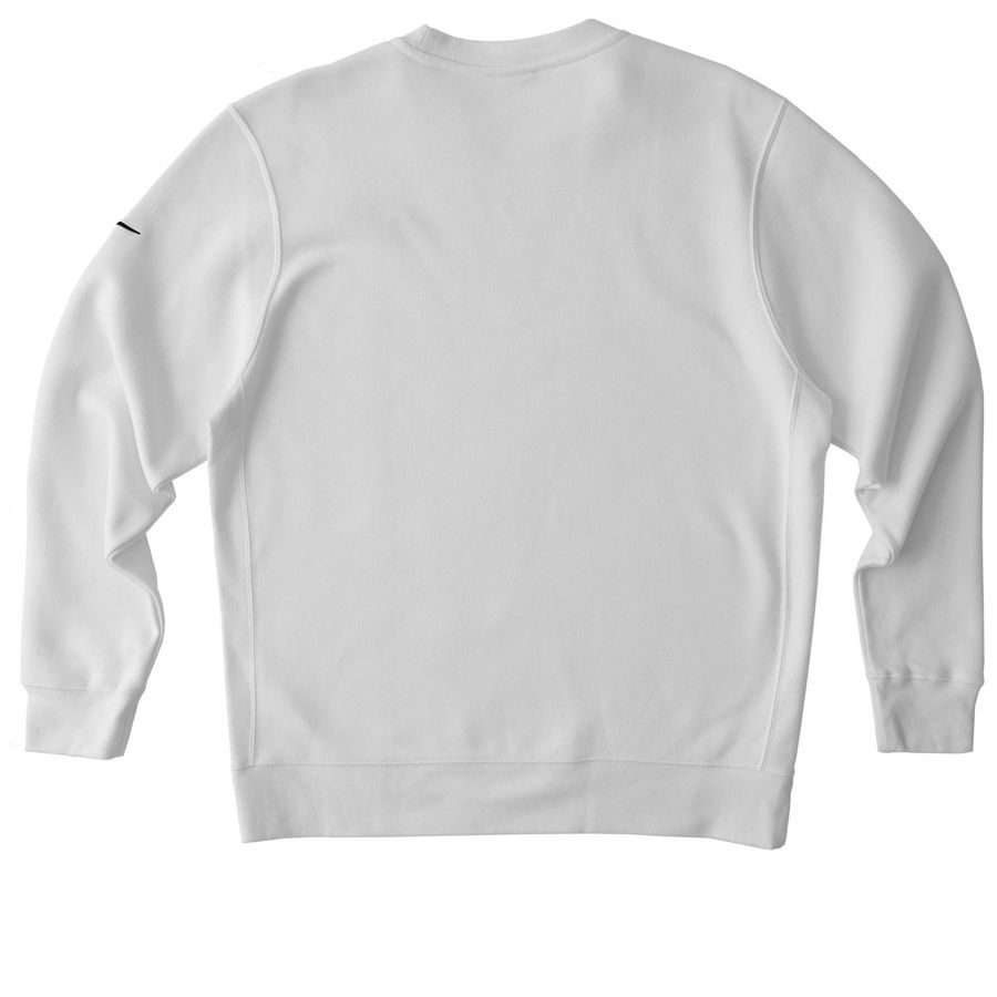 BCN Bison, a White Nike Club Fleece Crewneck Sweatshirt (back-view)