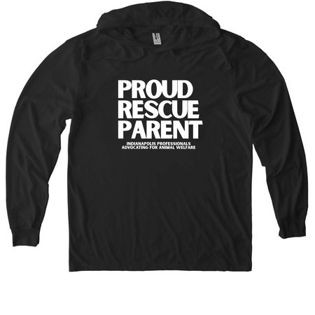 Proud Rescue Parent, a Space Black Allmade Eco Triblend Hoodie Tee