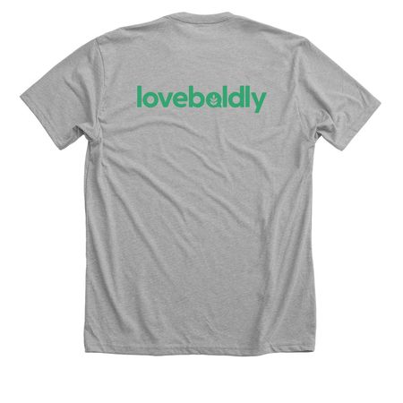 This Christian is Queer., a Athletic Heather Premium Unisex Tee (back-view)