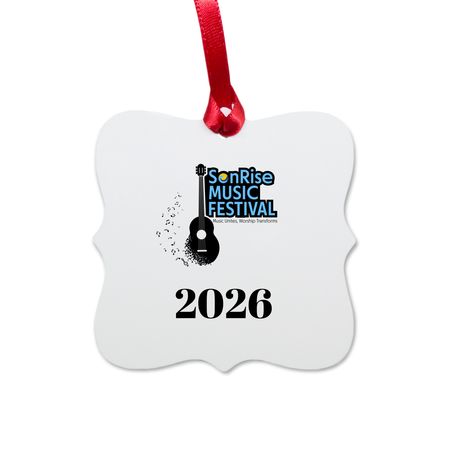 SonRise 2026 Ornament, a White Aluminum Square Ornament