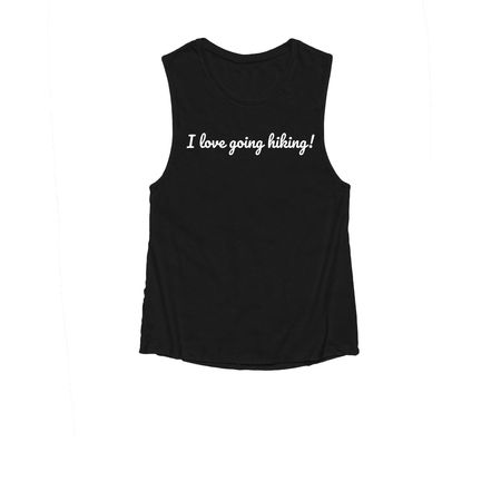 I Love Hiking! ?&nbsp;, a Black Women's Muscle Tank