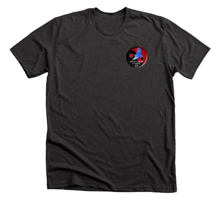 Kata and Caffeine, a Dark Grey Heather Premium Unisex Tee