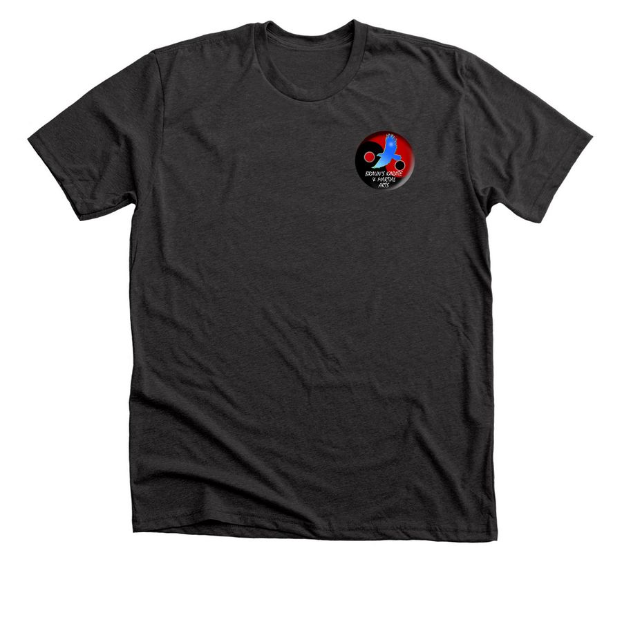 Kata and Caffeine, a Dark Grey Heather Premium Unisex Tee