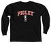 Piglet's New Pink Letter T-shirt, a Black Comfort Colors Long Sleeve Tee