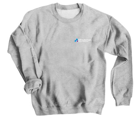 Minuteman Senior Services Shirts, a Sport Grey Crewneck Sweatshirt