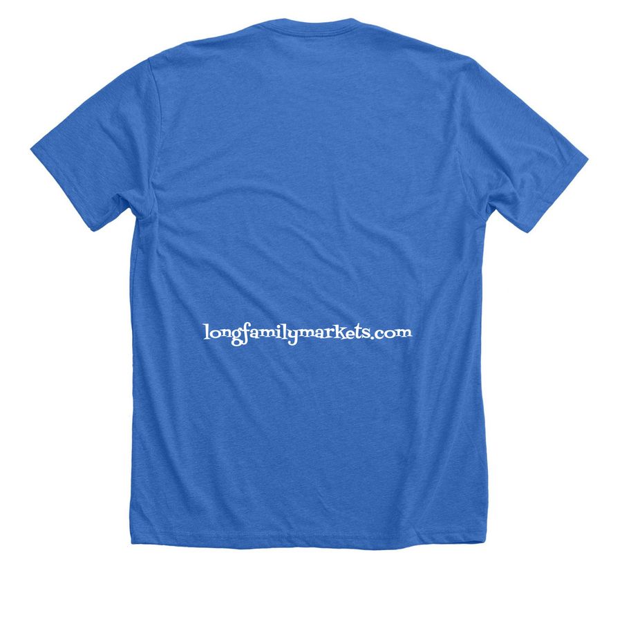 Chicken Hunt, a Heather True Royal Premium Unisex Tee (back-view)